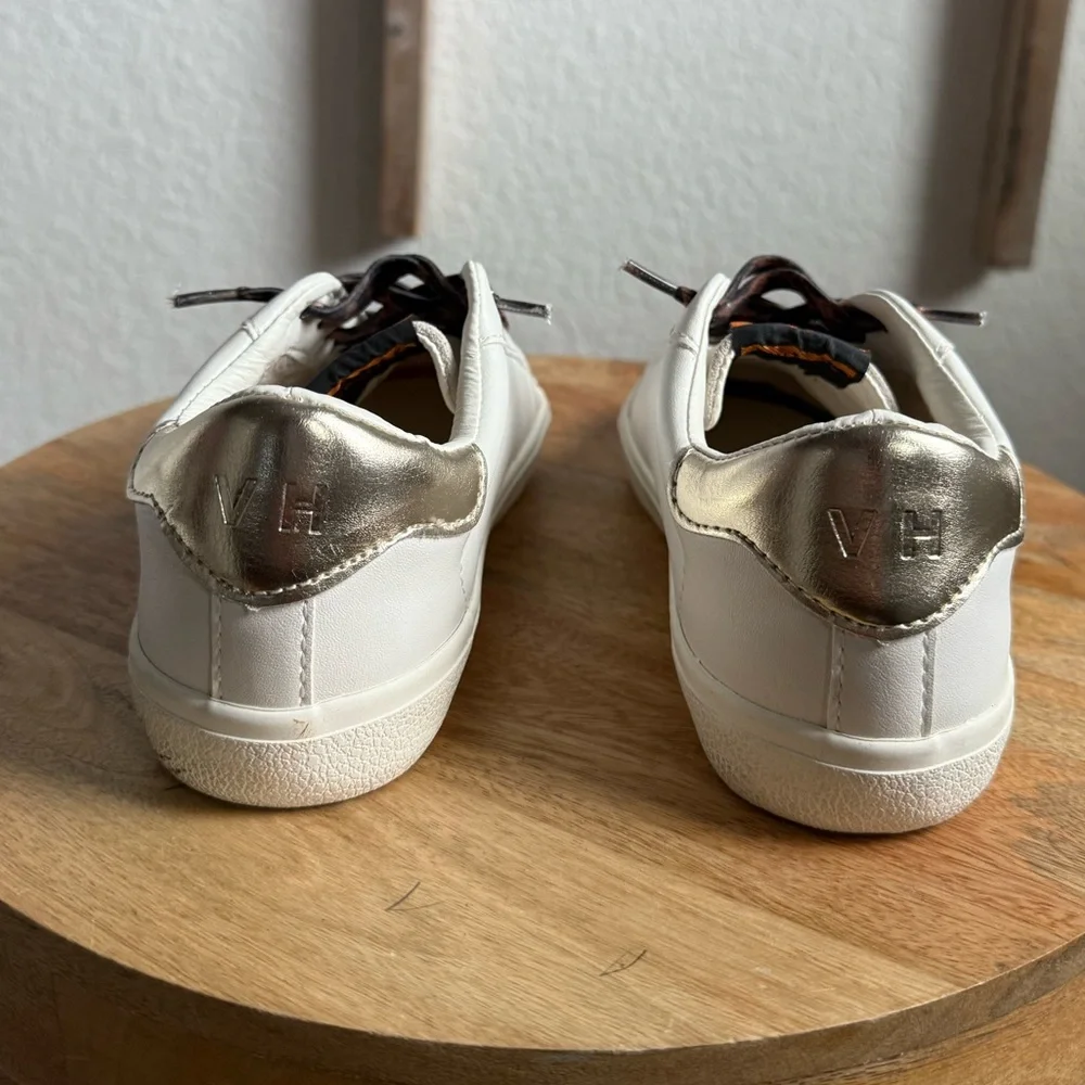 VINTAGE HAVANA Hannah Leather, Suede & Faux Calf Hair Star Sneakers Sz: 5.5 - Picture 5 of 10